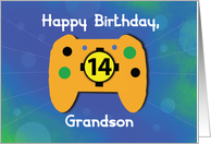 Grandson 14 Year Old Birthday Gamer Controller card