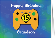 Grandson 15 Year Old Birthday Gamer Controller card