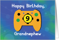 Grandnephew 9 Year Old Birthday Gamer Controller card