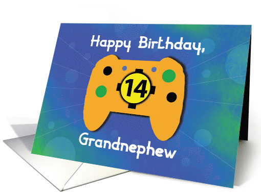 Grandnephew 14 Year Old Birthday Gamer Controller card (1658780)