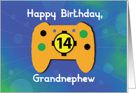 Grandnephew 14 Year Old Birthday Gamer Controller card