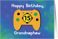 Grandnephew 15 Year Old Birthday Gamer Controller card