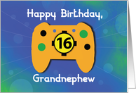 Grandnephew 16 Year Old Birthday Gamer Controller card