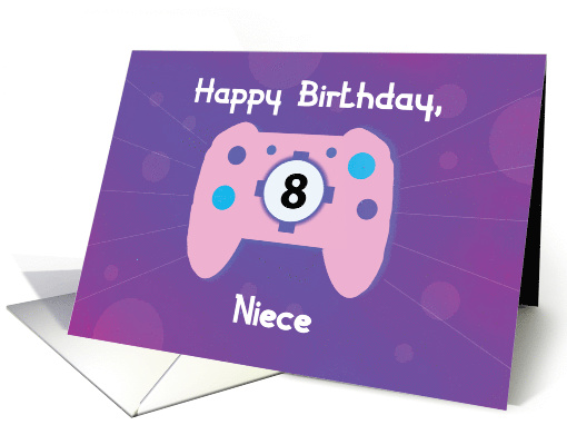 Niece 8 Year Old Birthday Gamer Controller card (1659116)
