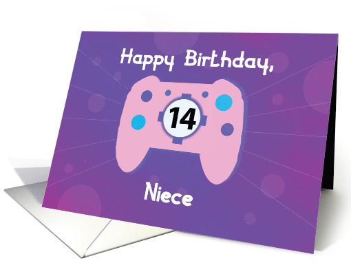 Niece 14 Year Old Birthday Gamer Controller card (1659148)