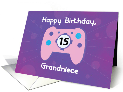 Grandniece 15 Year Old Birthday Gamer Controller card (1659670)