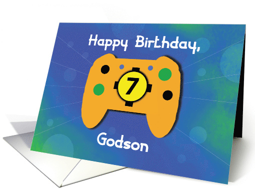 Godson 7 Year Old Birthday Gamer Controller card (1660410)