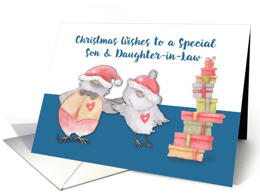 Son and Daughter in Law Cute Christmas Birds card (1660646)
