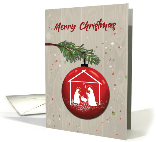 Christmas Ornament with Manger card (1662344)