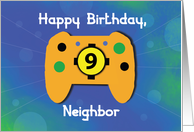 Neighbor Boy 9 Year Old Birthday Gamer Controller card