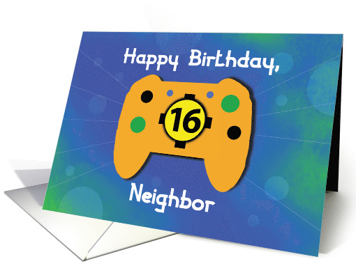 Neighbor Boy 16 Year Old Birthday Gamer Controller card (1664892)
