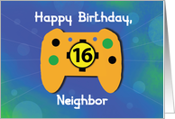 Neighbor Boy 16 Year Old Birthday Gamer Controller card