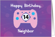 Neighbor Girl 14 Year Old Birthday Gamer Controller card