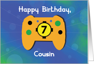 Cousin Boy 7 Year Old Birthday Gamer Controller card