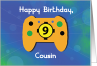 Cousin Boy 9 Year Old Birthday Gamer Controller card