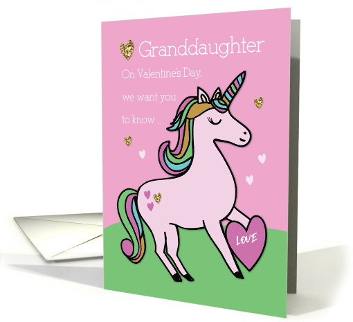 Granddaughter from Us Magical Unicorn Valentines Day card (1665174)