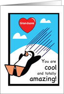 All Your Grandsons Cool Valentine Penguin card
