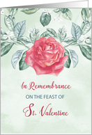 In Remembrance Religious Feast of St. Valentine card