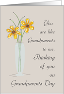 Like Grandparents to me Grandparents Day Thinking of You with Two Flow card