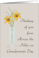 Across The Miles Grandparents Day Thinking of You with Two Flowers card