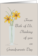 From Both of Us Grandparents Day Thinking of You with Two Flowers card