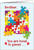 Brother Valentine Puzzle Love to Pieces card