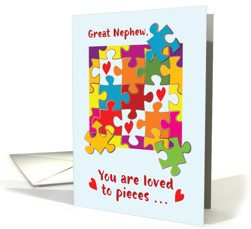 Great Nephew Valentine Puzzle Love to Pieces card (1672498)