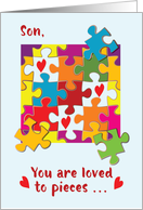 Son Birthday Puzzle Love to Pieces card