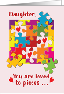 Daughter Birthday Puzzle Love to Pieces card