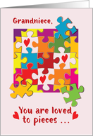 Grandniece Birthday Puzzle Love to Pieces card