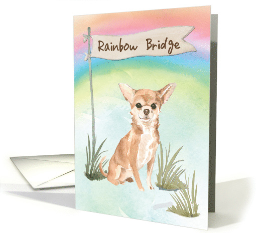 Chihuahua Pet Sympathy Over Rainbow Bridge card (1673746)