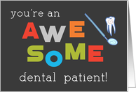 Awesome Dental Patient Appreciation card