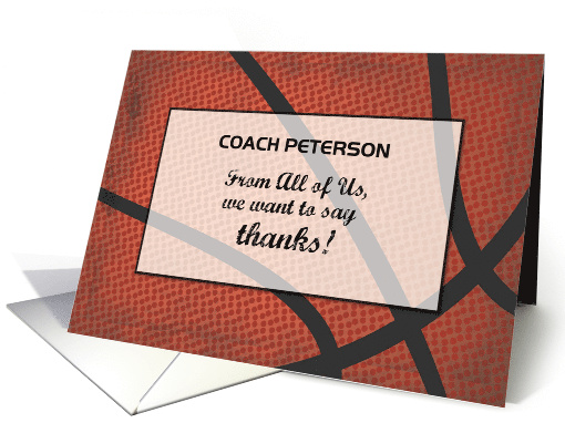 Thank You Coach Custom Name, Basketball Large Distressed... (1678460)