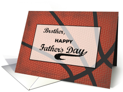 Brother Fathers Day Basketball Large Distressed Sports Ball card