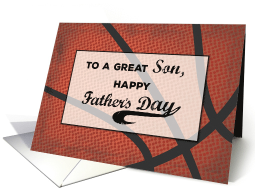 Son Fathers Day Basketball Large Distressed Sports Ball card (1678722)