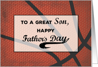 Son Fathers Day Basketball Large Distressed Sports Ball card