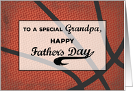 Grandpa Fathers Day Basketball Large Distressed Sports Ball card