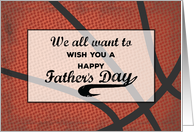 From All of Us Fathers Day Basketball Large Distressed Sports Ball card