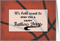 From Both of Us Fathers Day Basketball Large Distressed Sports Ball card