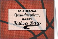 Grandnephew Fathers Day Basketball Large Distressed Sports Ball card