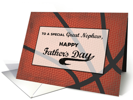 Great Nephew Fathers Day Basketball Large Distressed Sports Ball card
