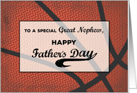 Great Nephew Fathers Day Basketball Large Distressed Sports Ball card