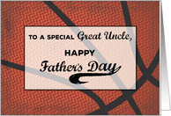 Great Uncle Fathers Day Basketball Large Distressed Sports Ball card