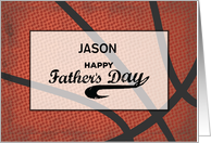 Custom Name Fathers Day Basketball Large Distressed Sports Ball card