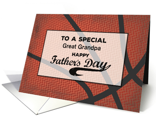 Custom Relationship Great Grandpa Fathers Day Basketball Large card