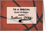 Custom Relationship Great Grandpa Fathers Day Basketball Large card