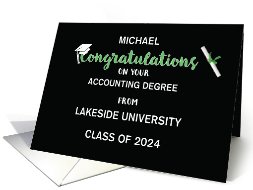 Personalize Name School Class Accounting Graduation... (1681382)