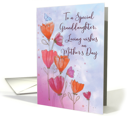 To Granddaughter Mothers Day Love with Orange Pink... (1681484)