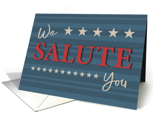Military Salute Appreciation Ecru Stars card (1682476)