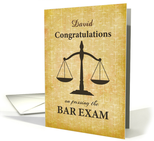Passing Law Board Bar Exam Custom Name Congratulations... (1682630)
